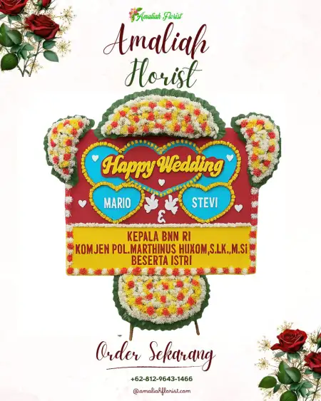 Papan Bunga Pernikahan Cilamajang